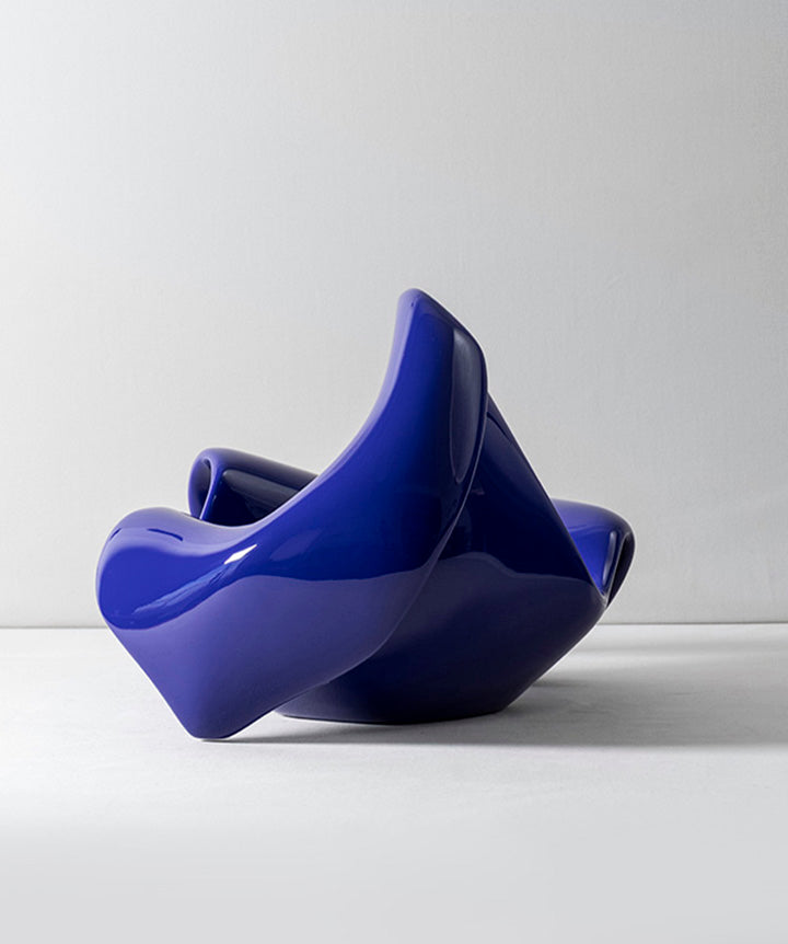 Amoeba | Curvaceous bowl made of plaster and metal mesh coated in a custom high gloss urethane-based paint.