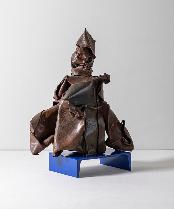 HAND WROUGHT SCULPTURE | Manipulated metal Postmodern sculpture.