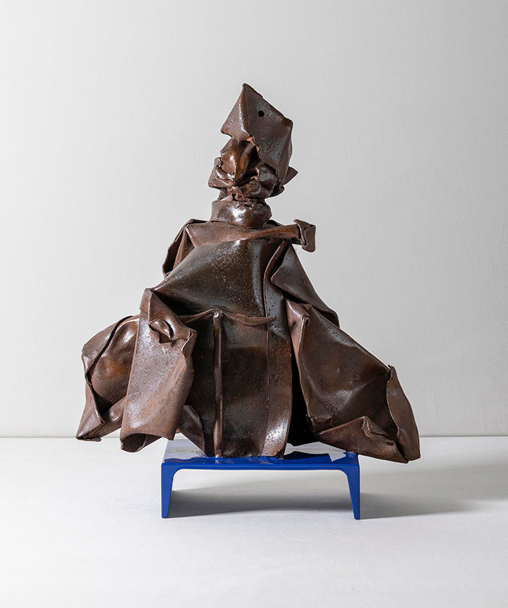 HAND WROUGHT SCULPTURE
| Manipulated metal Postmodern sculpture.