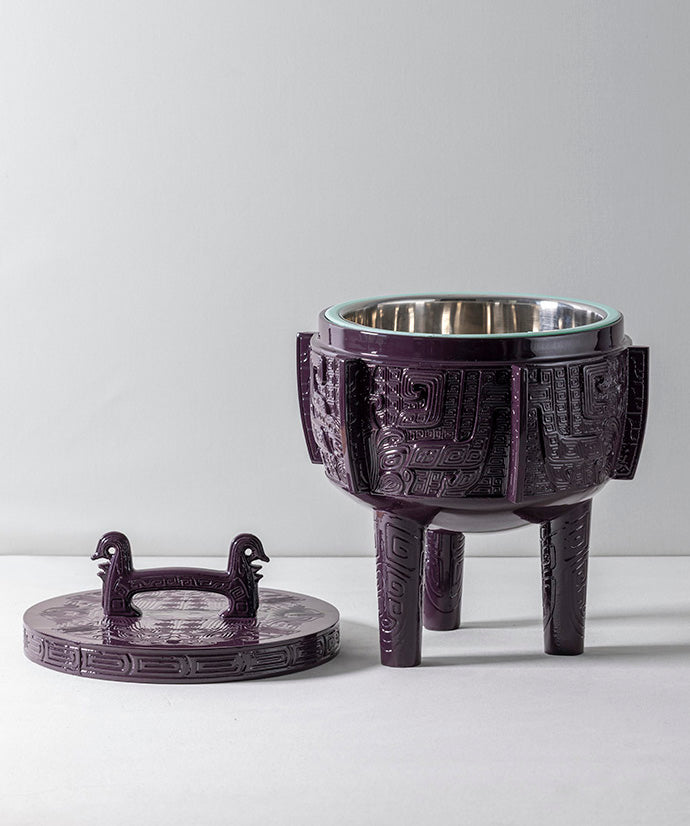 VINTAGE ICE BUCKET | Vintage mid-century metal ice bucket coated in a custom high gloss urethane-based paint.